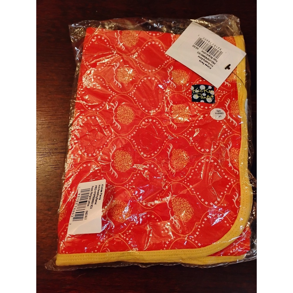 Kickee Pants Print Swaddling Blanket Poppy Marigold Lattice PRD-KPSPB3986S19D3